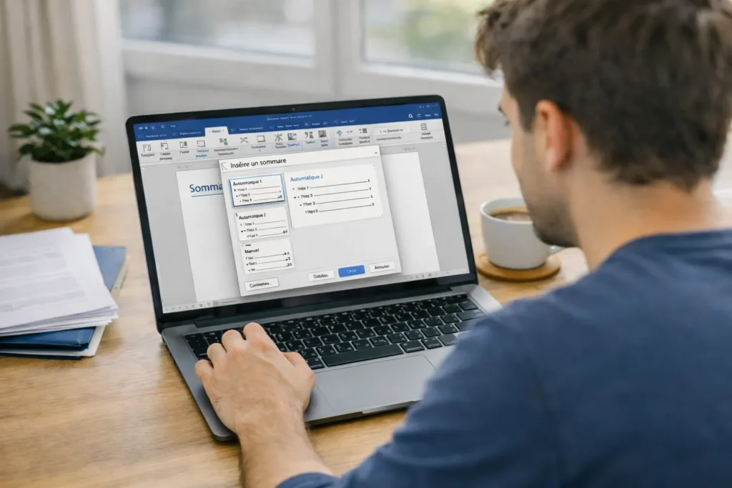 comment faire un sommaire sur word