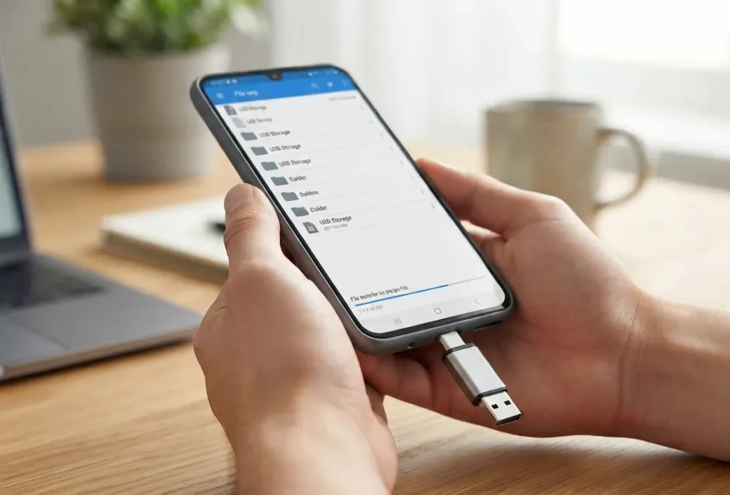 clé USB sur téléphone