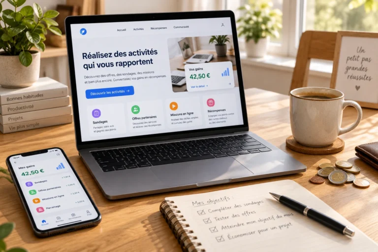 Ordinateur portable et pièces d'euros sur un bureau pour illustrer l'avis sur Moolineo